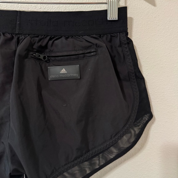 Adidas X Stella McCarthney Mesh Insert Running Performance Shorts Black-Small - Picture 6 of 12